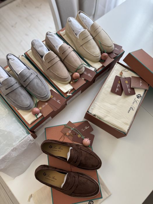В НАЯВНОСТІ Лофери Loro Piana, найкраща якість, шоколад/беж/сірий/світлий, замшеві/шкіряні