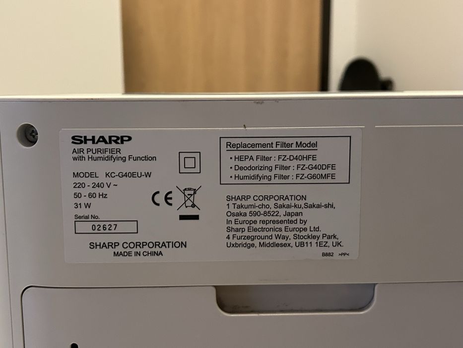 Sharp KC-G40EU - Oczyszczacz powietrza