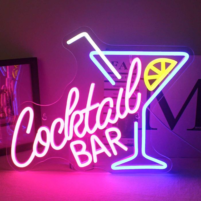 Placar Luminoso Decorativo com Iluminação LED Néon em Base de Acrílico - Carregado por USB - Diferentes Frases e Temas