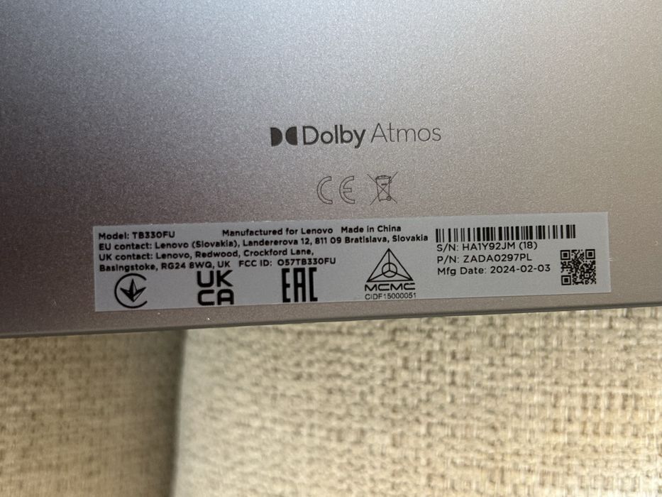 j. NOWY Tablet Lenovo Tab M11 TB330FU 10,95" 8/128GB Wi-Fi + Rysik