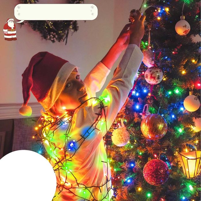 Lampki choinkowe z pierścieniem rgb 72 LED 1,2M płaszcz aplikacja