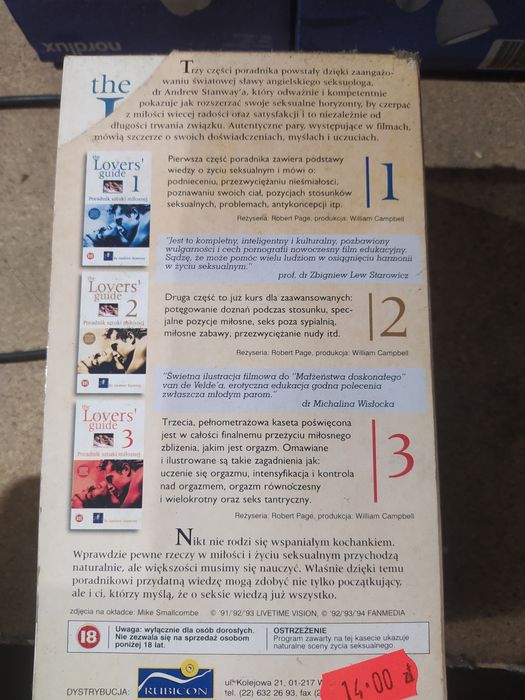 3 kasety VHS sztuka miłości