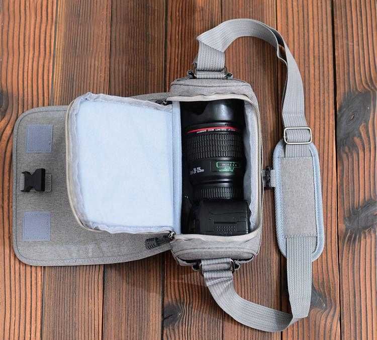 Сіра протиударна сумка для фотокамери Canon/Nikon/Sony/Leica
