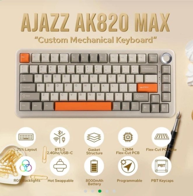 Клавиатура Ajazz AK820 MAX