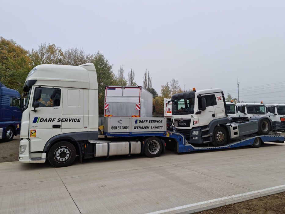 Wynajem lawety laweta niskopodwozie ciągnik TIR Rybnik