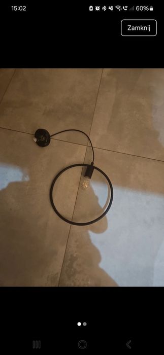 Czarna loft lampa wisząca