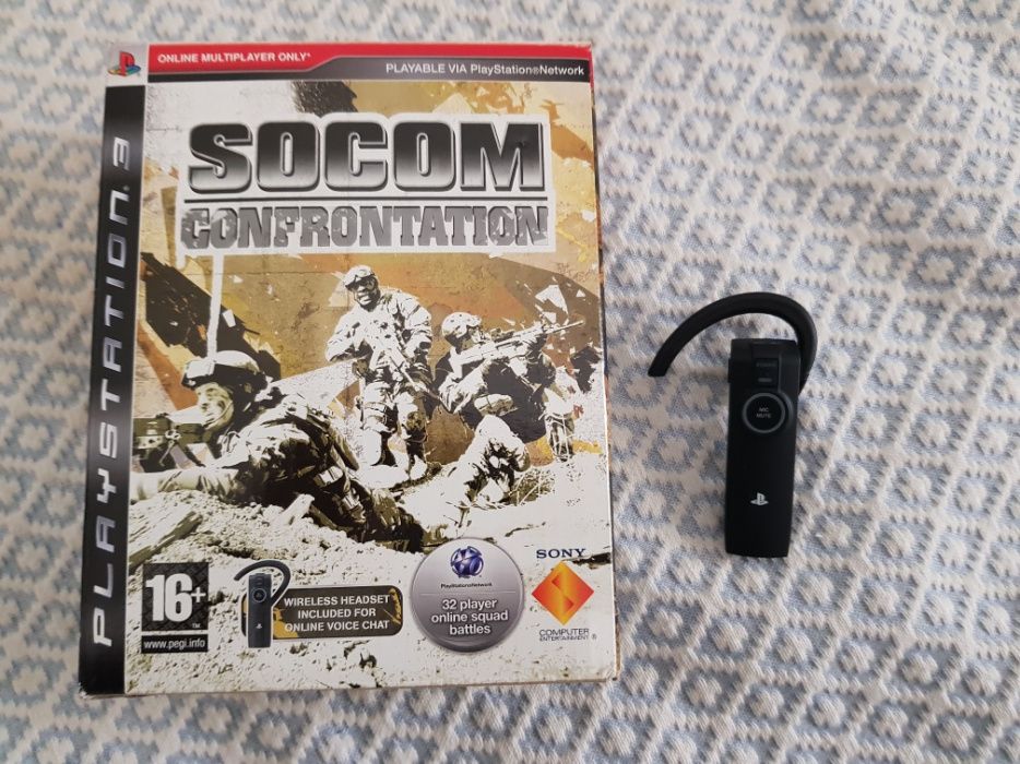 Headset wireless Ps3 e jogo Socom Confrontation64585695875201120