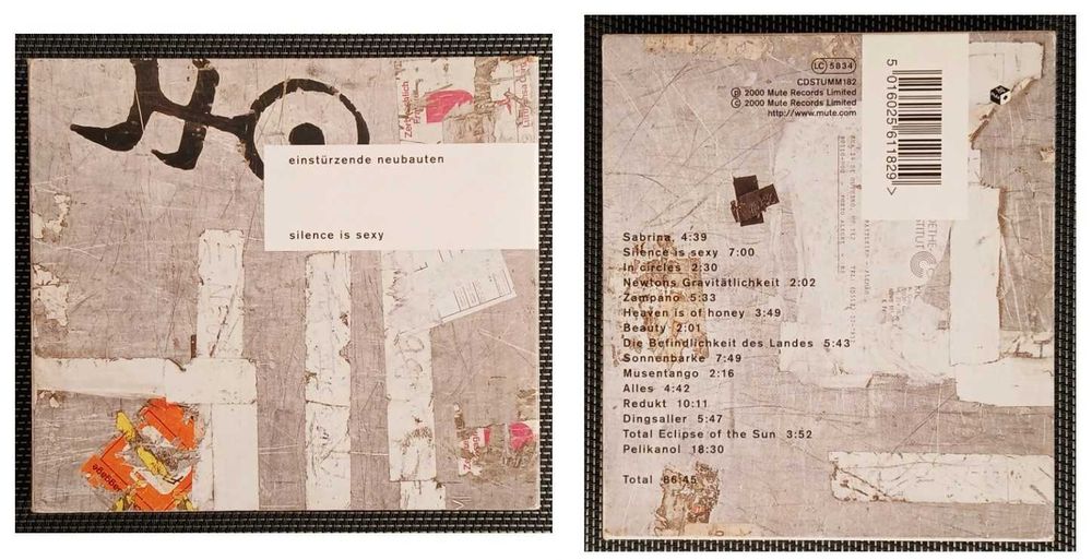 Einstürzende Neubauten - Silence Is Sexy - CD DUPLO Digipak Muito Bom Estado