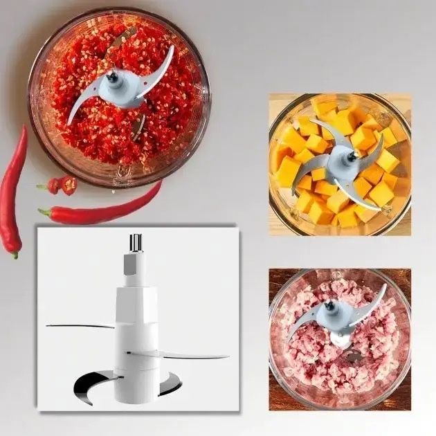 Кухонний помічник блендер подрібнювач Блискавка 1200Вт, 2000 мл