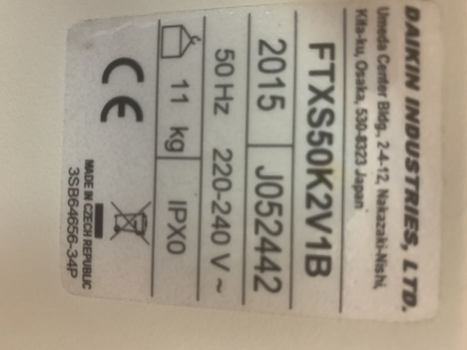 Кондиционер инверторный БУ Daikin Shira FTXS50K2V1B Тепловой насос JP