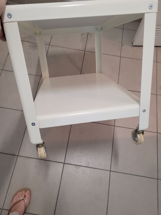 Mesa Branca rectangu com 2 andares