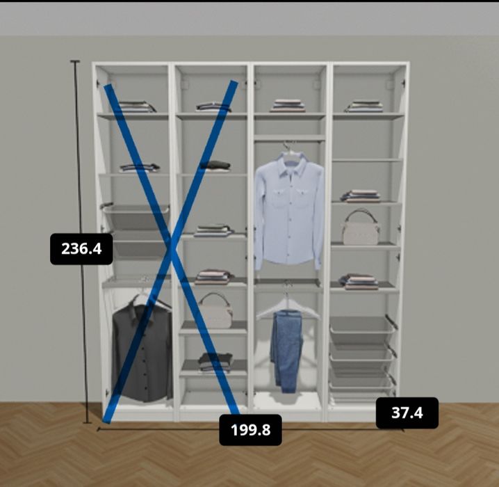 Szafa Pax  Ikea BERGSBO