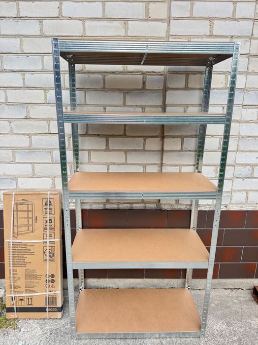 Стелаж металевий оцинкований 5 полиць 180×90×40 см до 175 кг