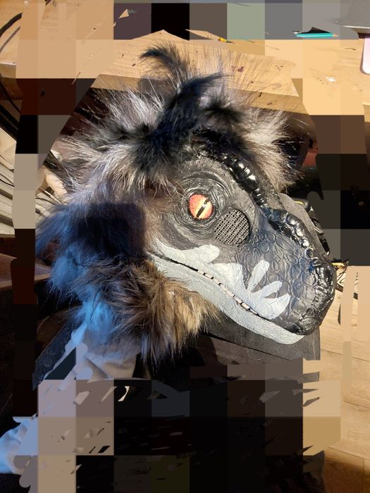 FURRY MASKA dinozaura head