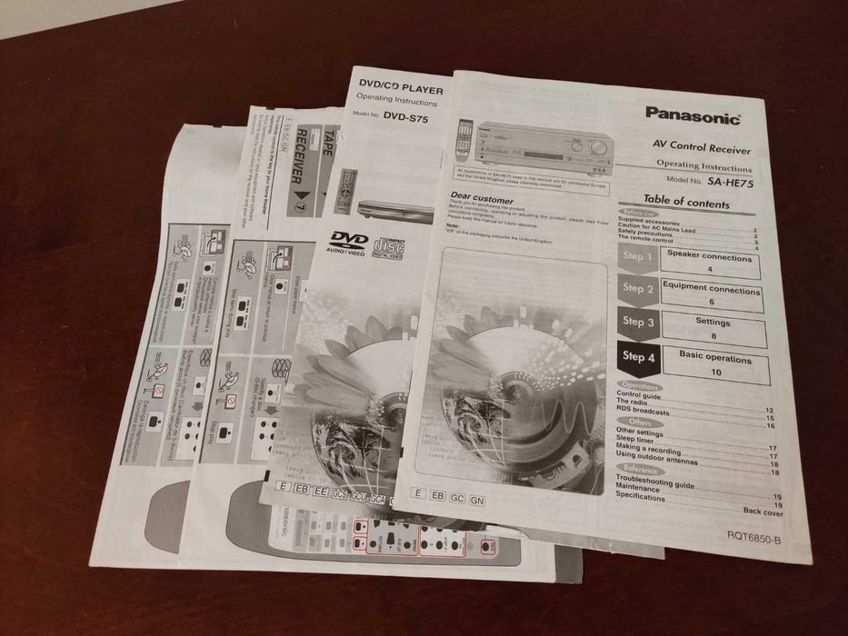 Panasonic SA-HE75 oraz DVD-S75 zestaw kina domowego