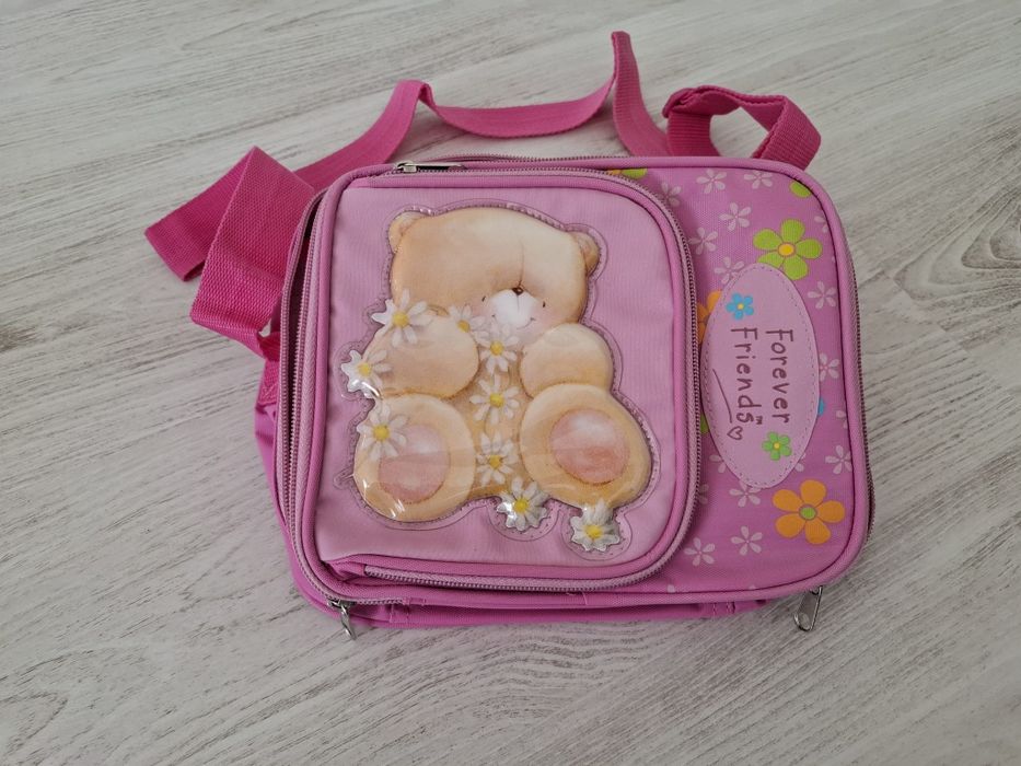 Pink Luggage with Teddy Bear