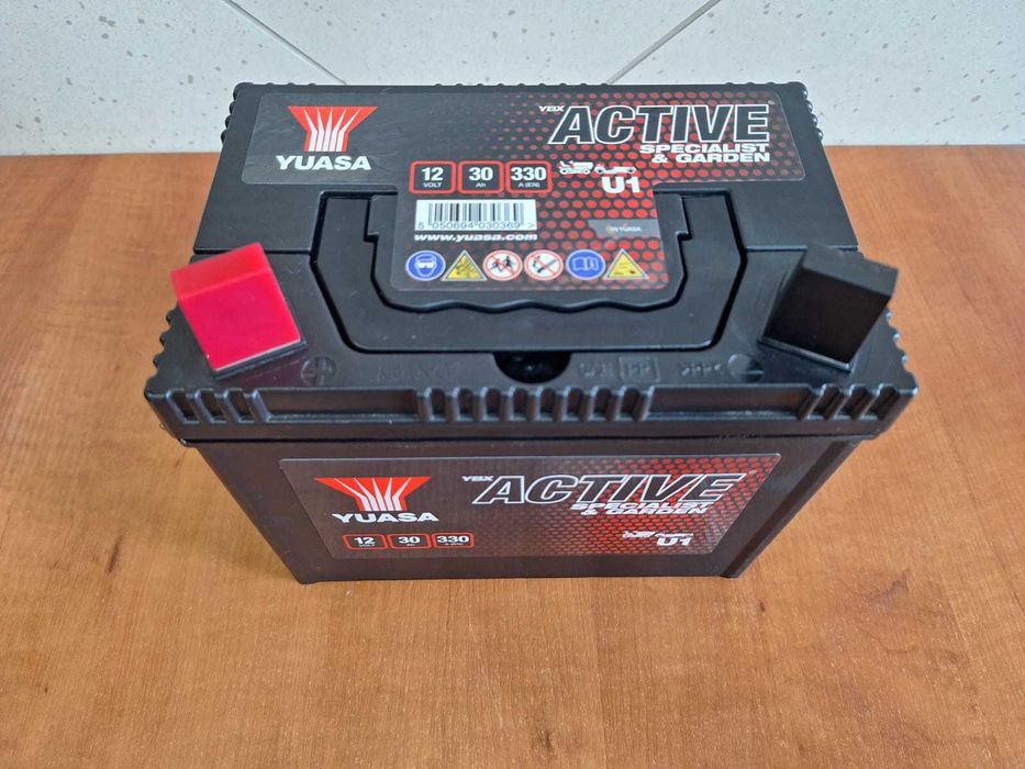 Akumulator Yuasa 30Ah 330A 12V L+ Kosiarka Traktorek Garden Lewy Plus