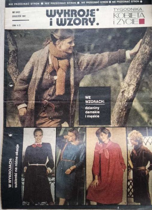 "Wzory i wykroje" dodatek do tygodnika Kobieta i Życie 50 numerów