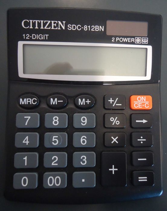 Calculadora de Secretaria SDC-812 BN - Citizen