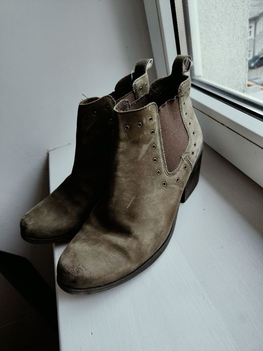 Botki w kolorze khaki, Lasocki