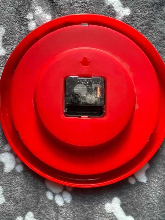Zegar ścienny - gazeta lubuska - czerwony i biały