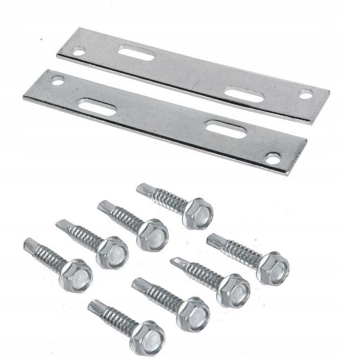 Łącznik/Płaskownik ALUMINIUM 8x100mm 2łączniki+8wkrętów