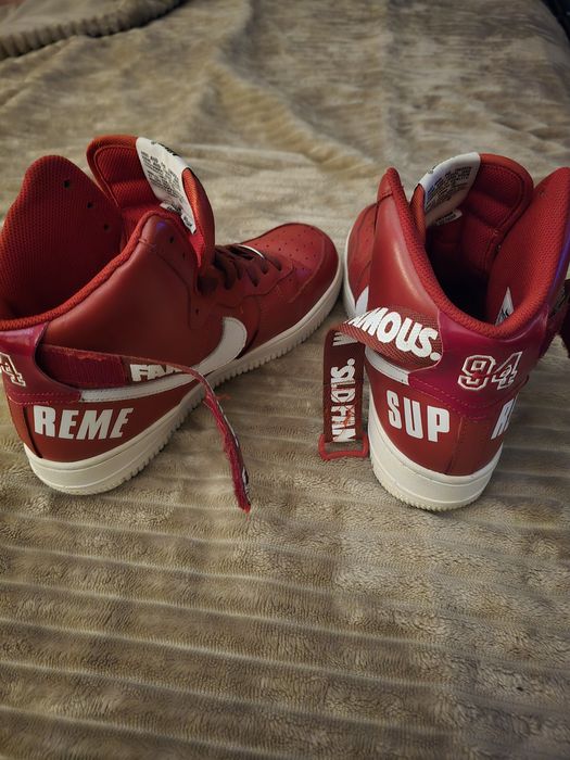 Nike Air Force 1 High Supreme „World Famous” 698696-610 Red