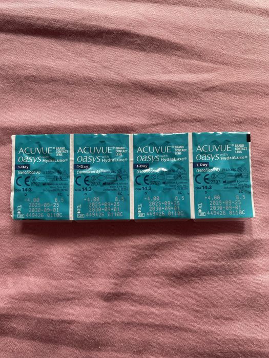 Soczewki Acuvue oasys jednodniowe 1-day -4,00