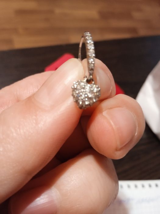 Серёжка золото 750 бриллианты