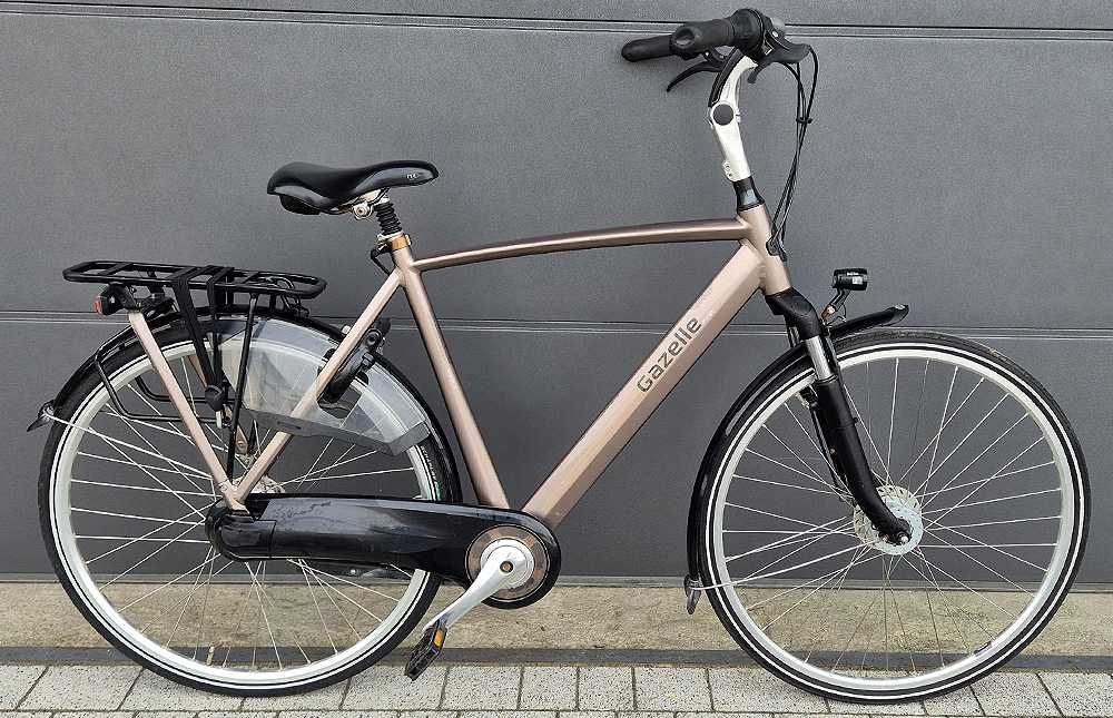GAZELLE ORANGE C7+ Nexus 7 H57 złoty męski miejski rower holenderski
