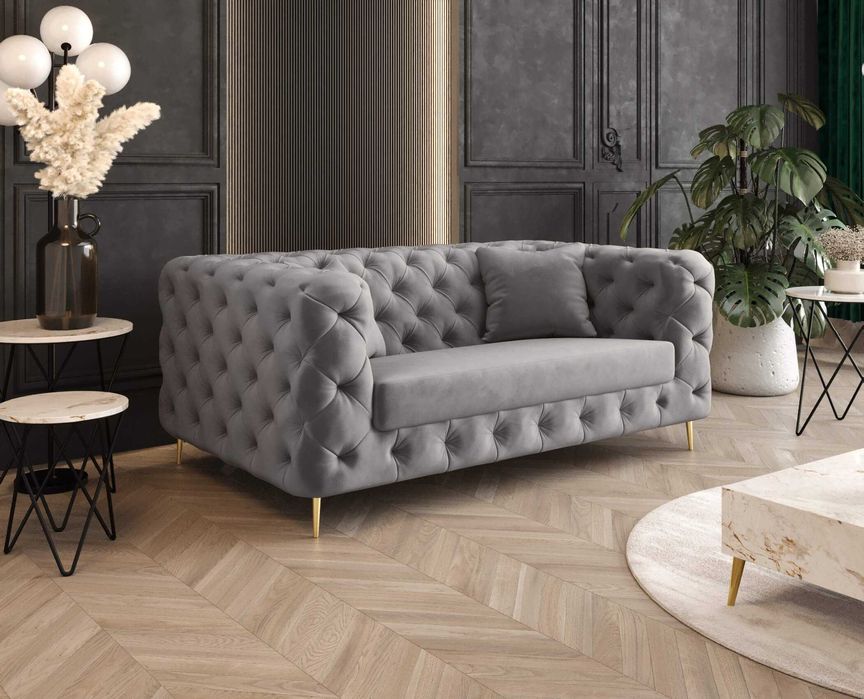 Sofa Kanapa Boston Chesterfield Pikowana Glamour VeroLux