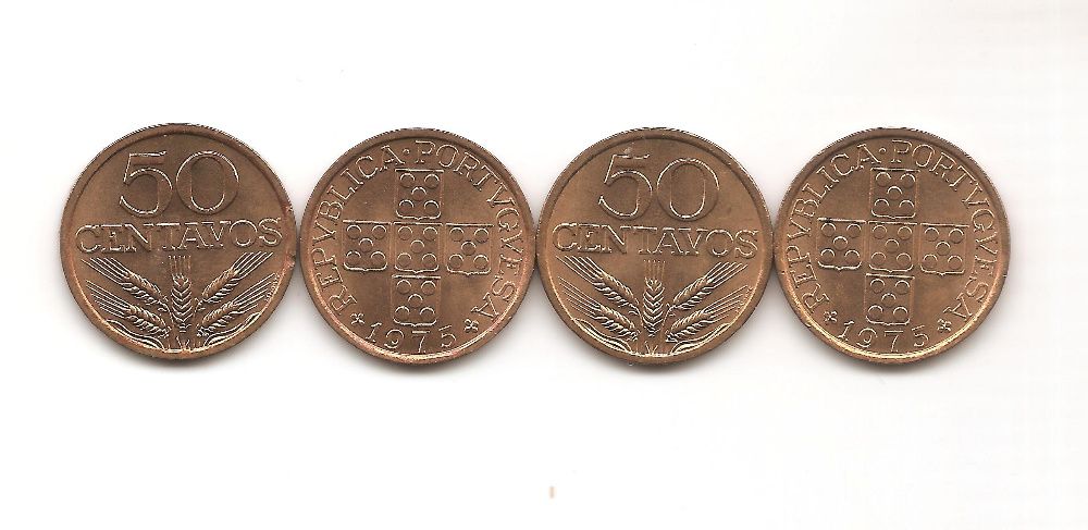$50 centavos moedas 1975