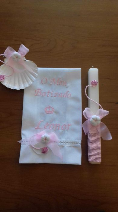 vela + concha + toalha