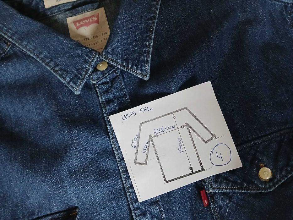 koszula Jeansowa Levis xxl pachy:2x64cm