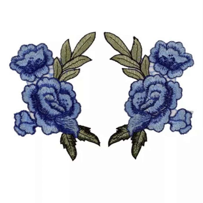 Пришивные патчи накладная вышивка термостикеры цветы розы заплатки