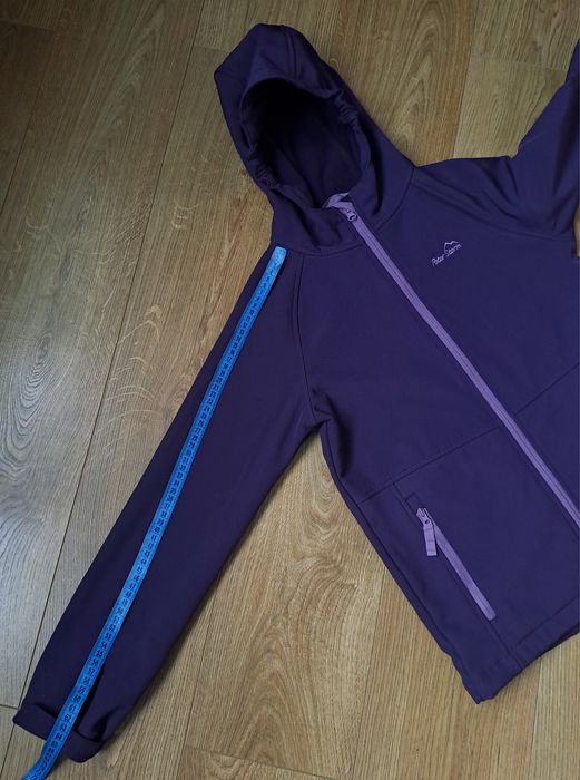 Флисовая фиолетовая демисезонная куртка кофта на молнии для девочки