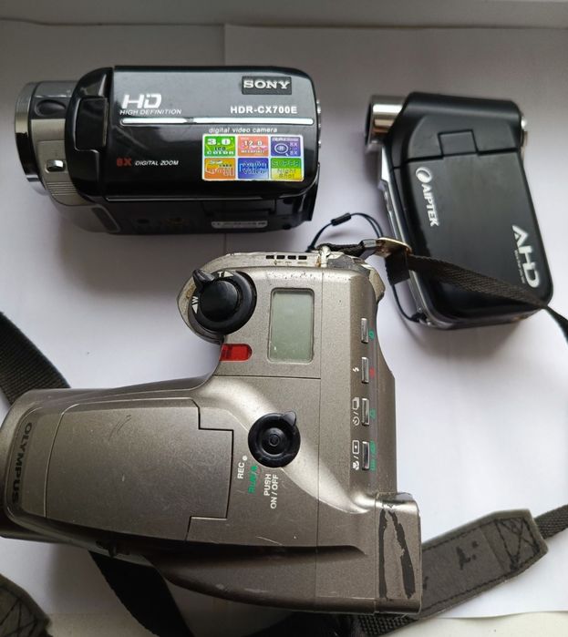 Фотоаппараты Canon A-570,550, Olympus,видеокамеры Sony..