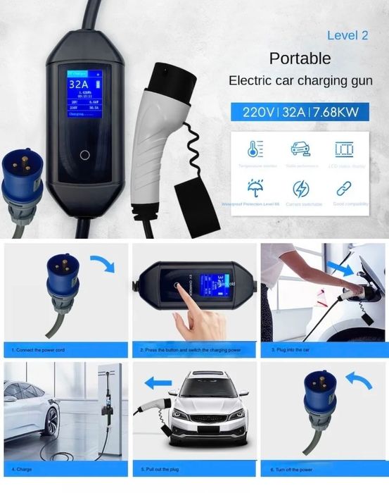 Walbox / carregador portátil monofásico 32A