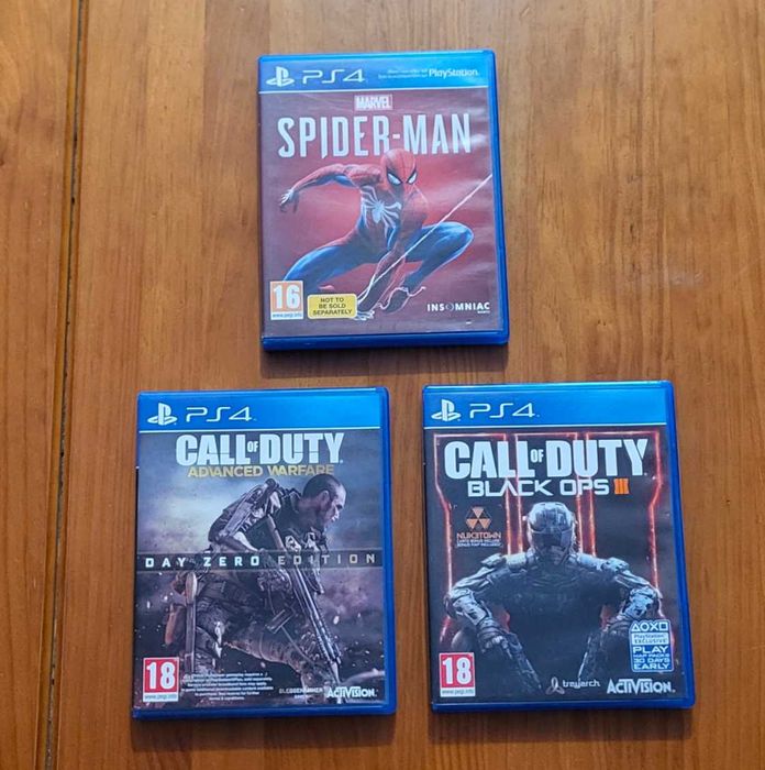 Pack 3 Jogos PS4 | Spider-Man + Call of Duty (BO3 + Advanced Warfare)