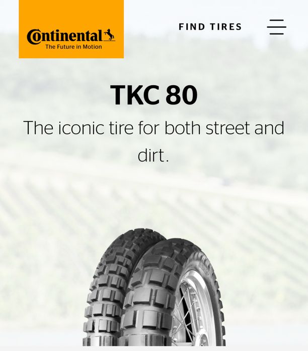 Pneu mota Continental tkc 80 110/80/18
