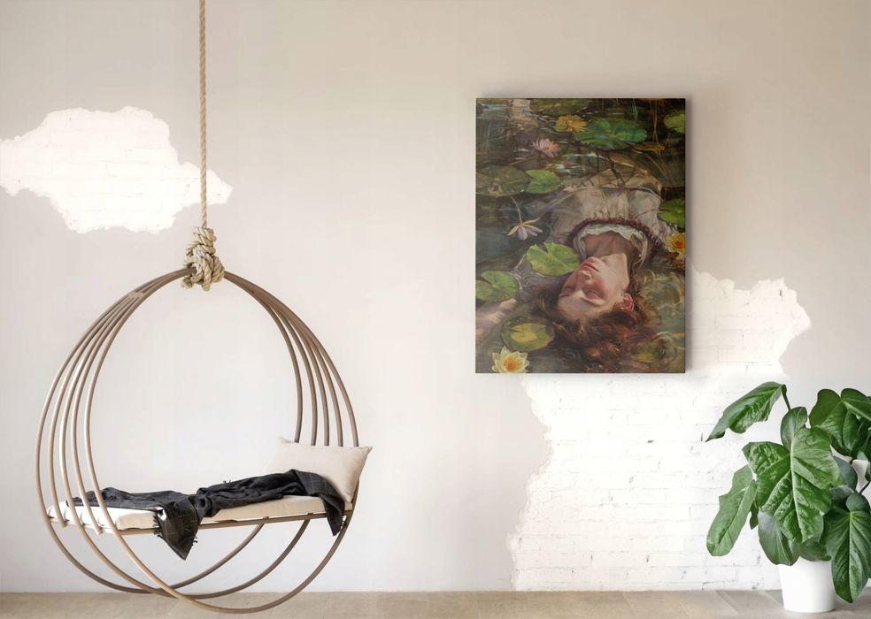 Obraz na płótnie "Kobieta w wodzie" 30x40 cm – elegancka dekoracja