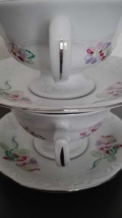Filiżanki Fryderyka 2szt, stara porcelana Wałbrzych