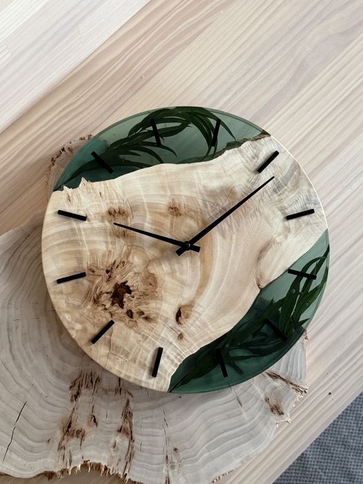 Годинник із епоксидної смоли 45см