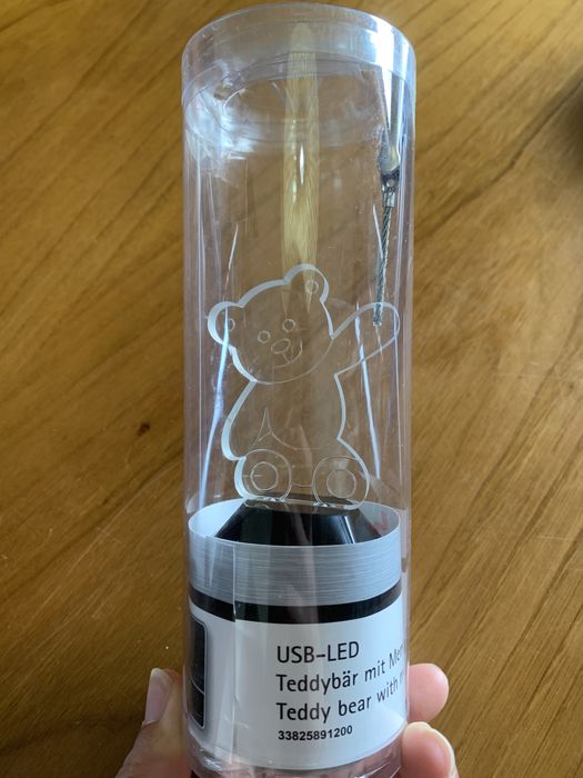 Porta fotos urso led usb