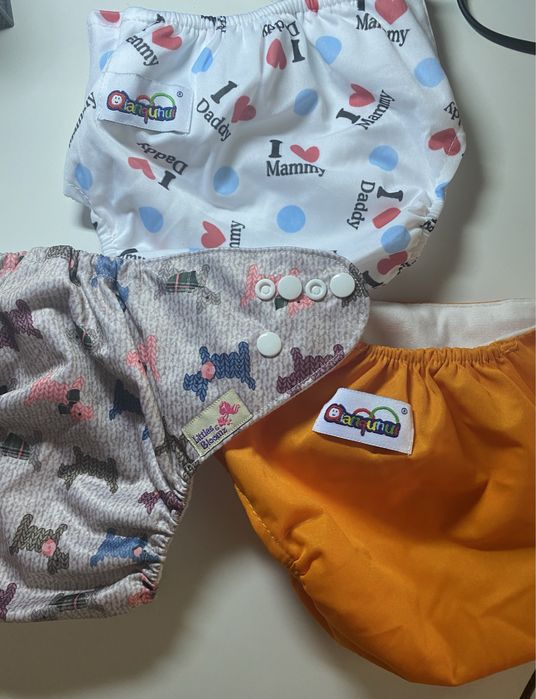 Fralda reutilizavel ajustavel com caezinhos Little Bloom