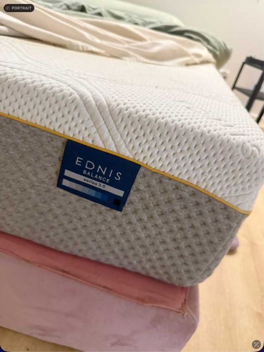 Cama Casal Casal Premium: Colchão EDNIS Balance 3.0 + Base Estofada (PVP Original 2.250€)