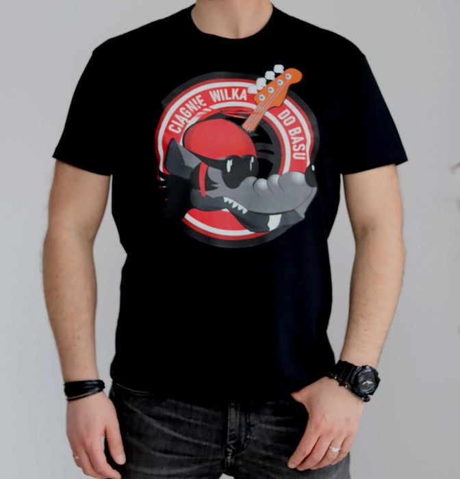 Autorska muzyczna koszulka t-shirt dla gitarzysty różne wzory Red Note