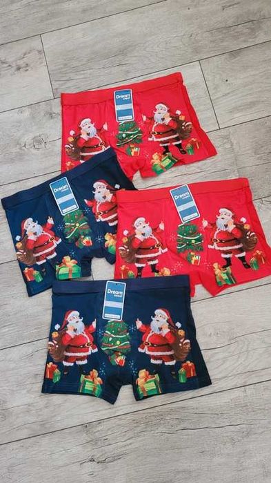 Merry christmas 4 pary bokserek świątecznych XL