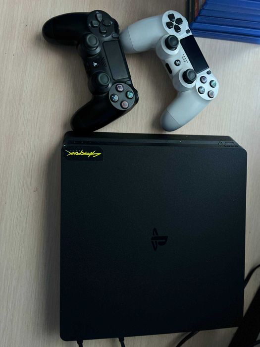 PS4 Slim 2 геймпада + 12 ігор — повний комплект, чудовий стан!