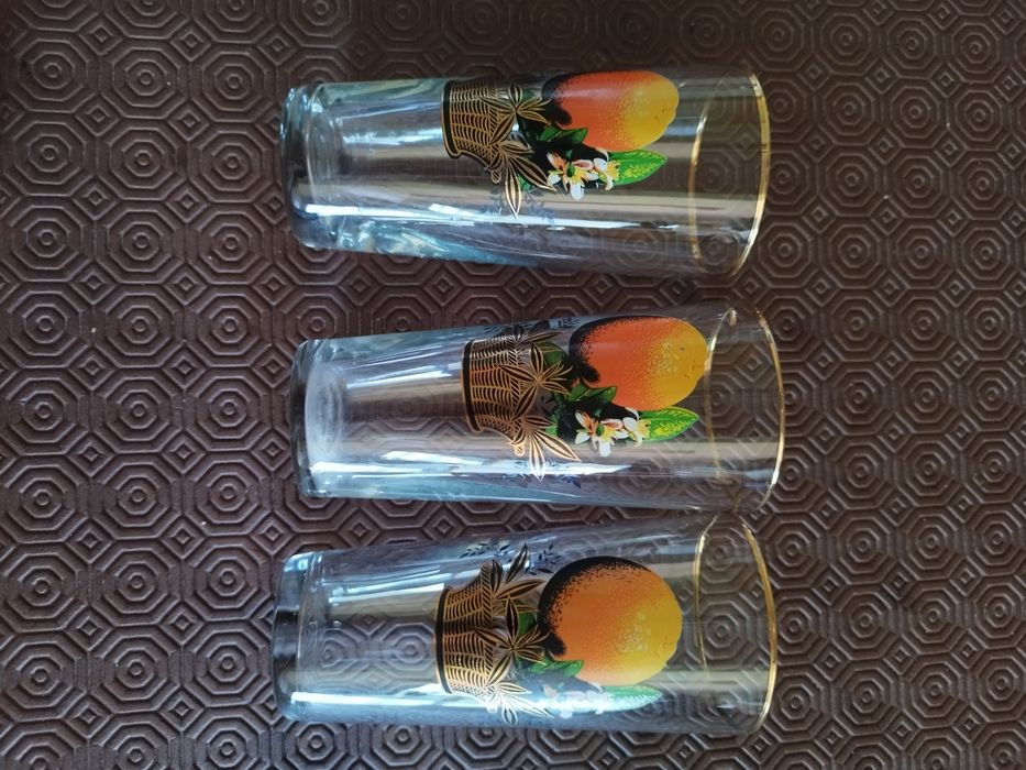 Copos de sumos (6), vintage - Novos